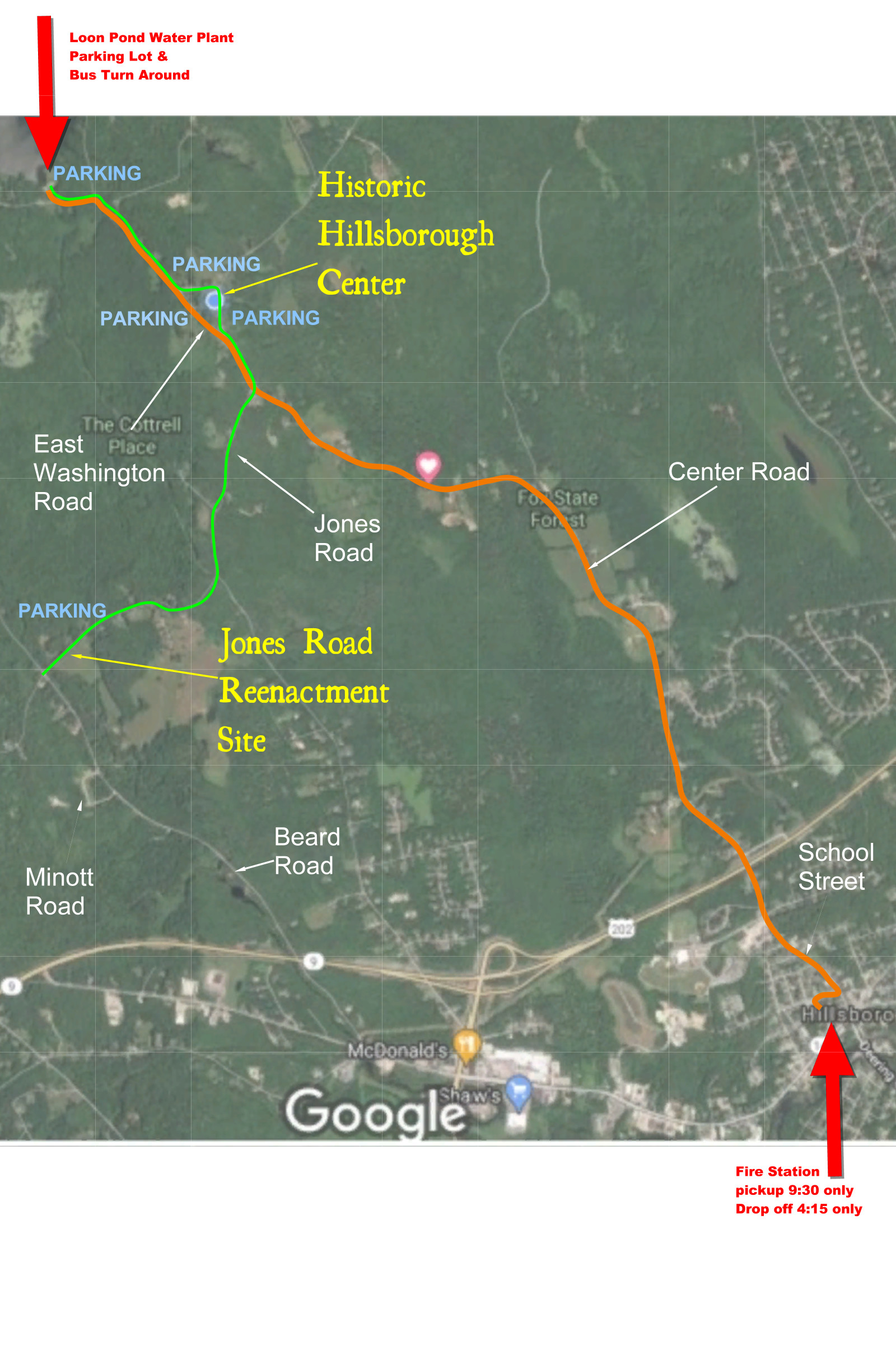 Event Map Hillsborough History Alive